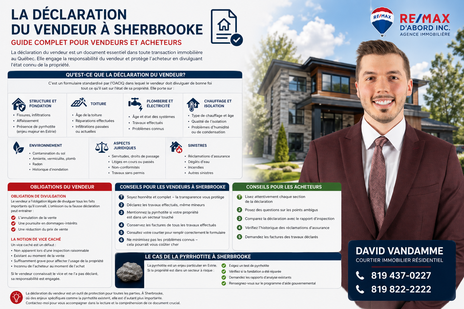 La déclaration du vendeur au Québec : guide pour Sherbrooke